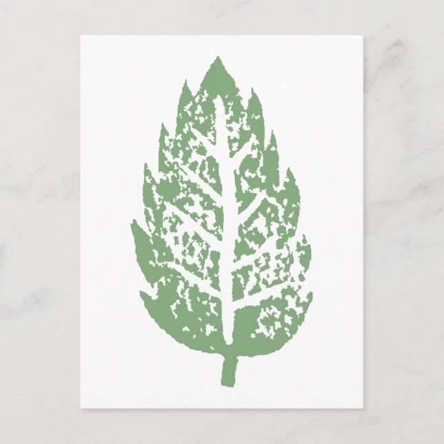 Carte postale personnalisable Green Leaf (Devant)
