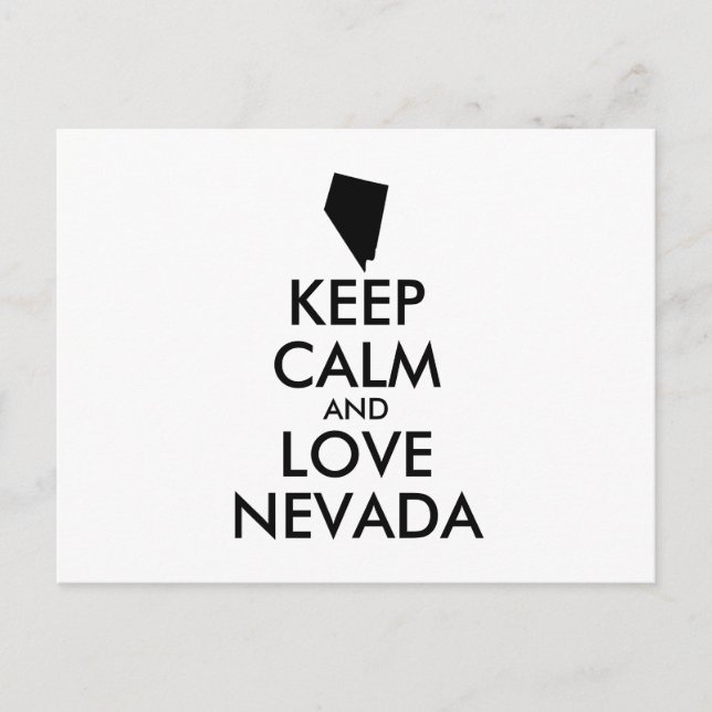Carte Postale Personnalisable KEEP CALM et AMOUR NEVADA (Devant)