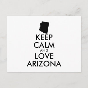 Carte Postale Personnalisable KEEP CALM et LOVE ARIZONA