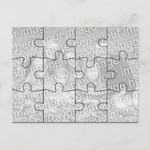 Carte postale personnalisable "Mock" Puzzle avec p