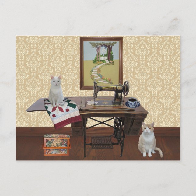 Carte postale personnalisable pour Seamstress & Qu (Devant)