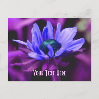 Carte Postale Personnalisable Purple Daisy Floral