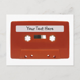 Carte postale personnalisable sur bande de cassett