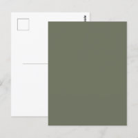 Carte postale personnalisable vert mousse