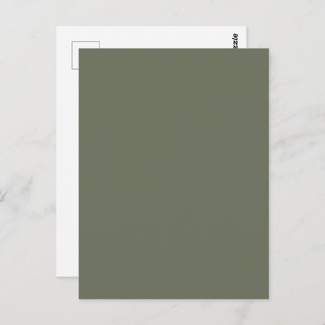 Carte postale personnalisable vert mousse (Devant / Derrière)
