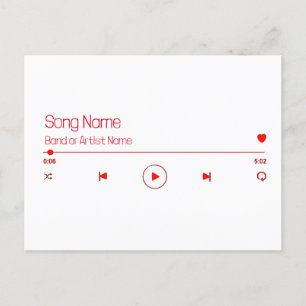 Carte Postale Personnalisable votre musique préférée