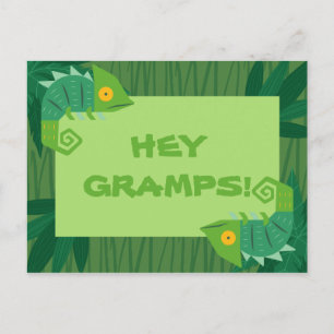 Carte Postale Personnalisé - Connexions Caméléon Vert