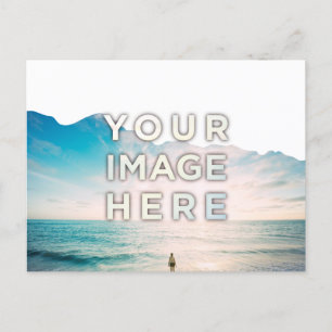 Carte Postale Personnalisé Custom 2 Photo papier déchiqueté