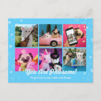 Personnalisé Cute Blue Stylish Hearts Photo