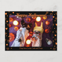 Personnalisé Cute Halloween Coeurs Orange Photo