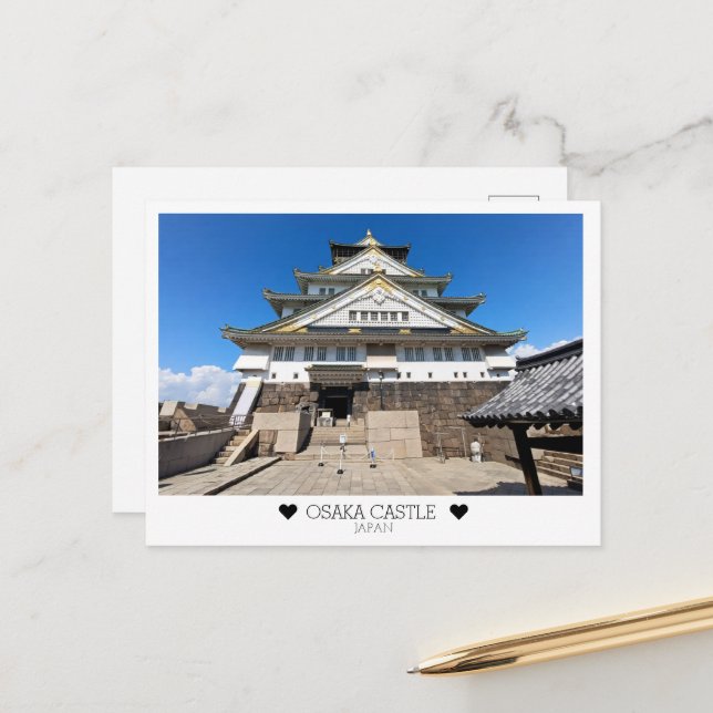 Carte Postale Personnalisé, d'Osaka avec amour (Devant/Arrière en situation)