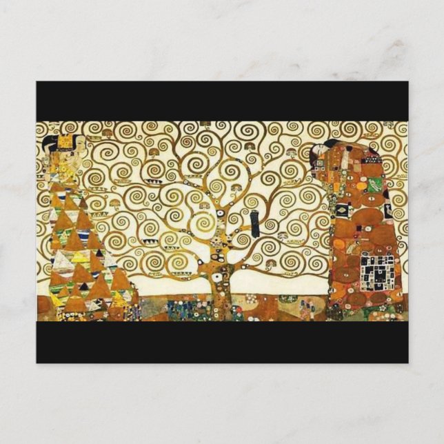 Carte Postale Personnalisé. Gustav Klimt. Arbre de vie. (Devant)