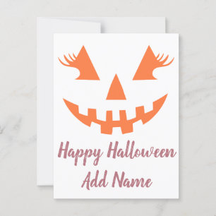 Carte Postale Personnalisé Happy Halloween Jack-o'-lantern Citro