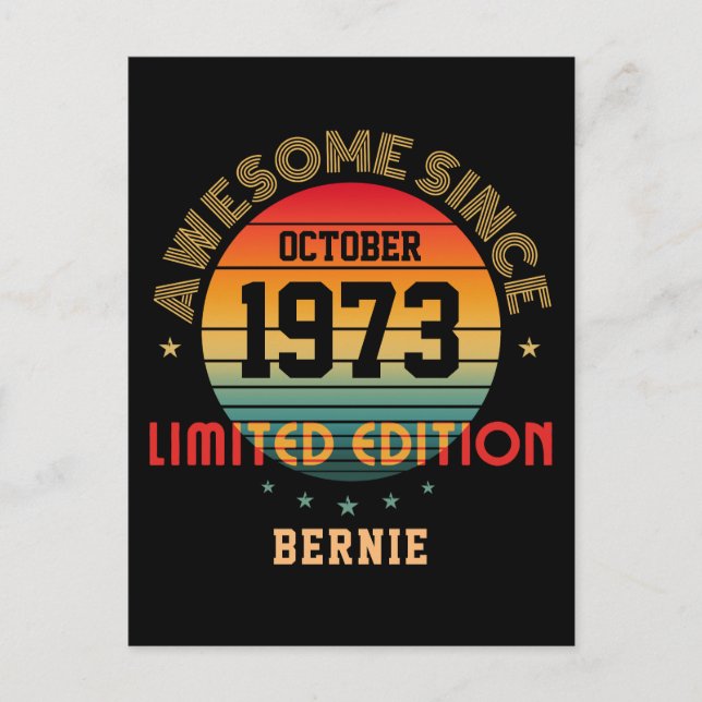 Carte Postale Personnalisé Incroyable Anniversaire Année Mois No (Devant)