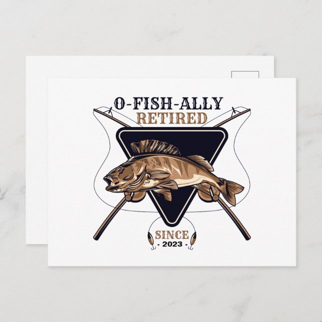 Carte Postale Personnalisé Officiellement Retraité Drôle Retrait (Devant / Derrière)