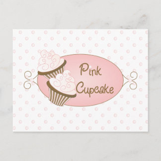 Carte Postale Personnalisé pour Cupcake rose