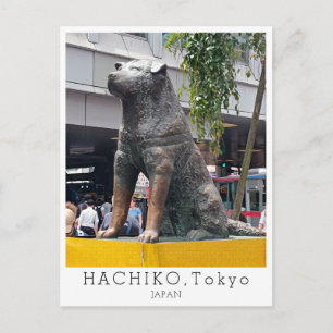 Carte Postale Personnalisé, Salutations de TOKYO, Hachiko, Japon