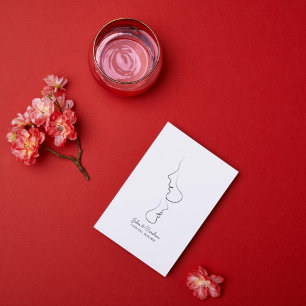 Carte Postale Personnalisé, Une ligne, Amour, Boho, Arabe