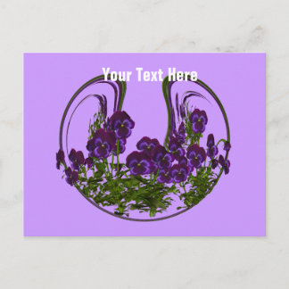 Carte postale personnalisée Abstraite aux fleurs v