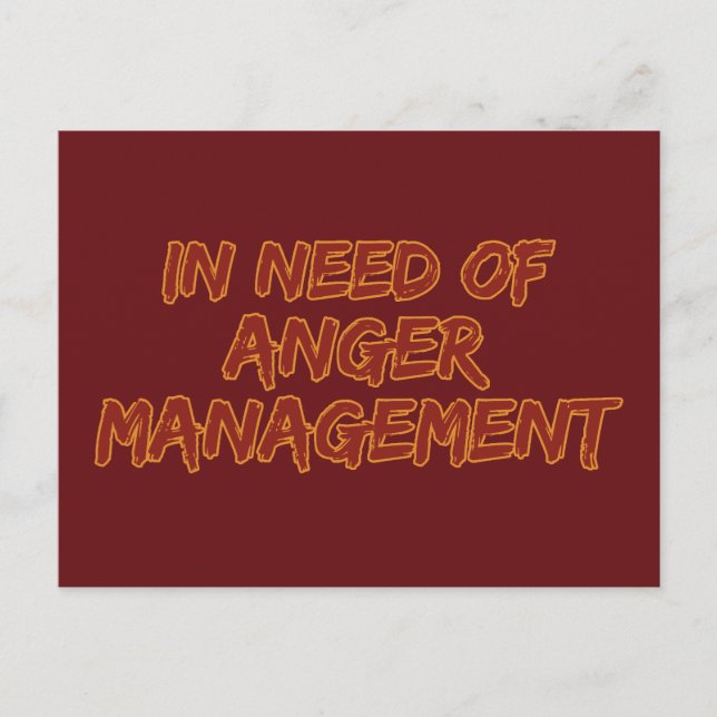 Carte postale personnalisée Anger Management (Devant)