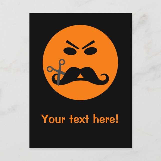 Carte postale personnalisée Angry Mustache (Devant)
