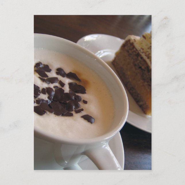 Carte postale personnalisée au café (Devant)