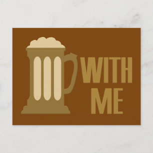 Carte postale personnalisée Bière avec moi