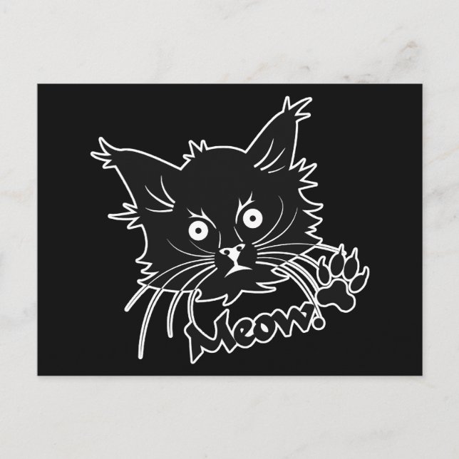 Carte postale personnalisée Black Cat (Devant)