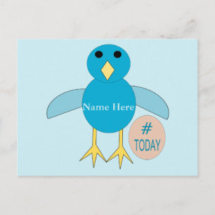 Carte postale personnalisée Blue Birthday Boy Chic
