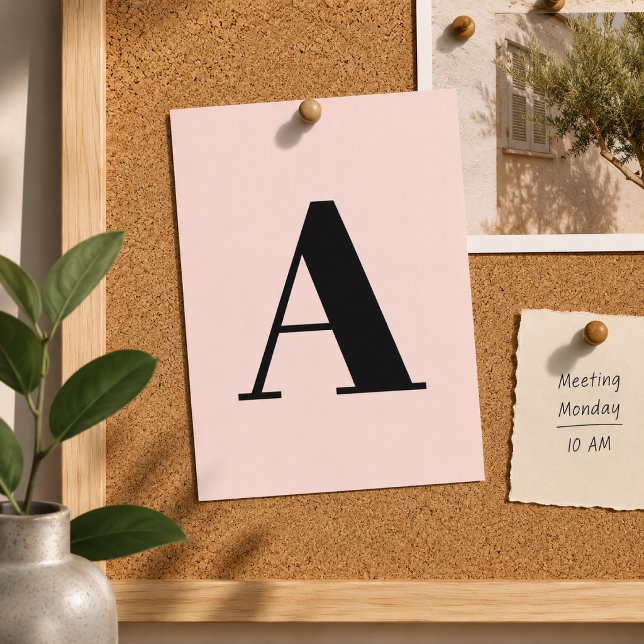 Carte postale personnalisée | Carte de corresponda (Personalized alphabet postcard for classrooms, dorm rooms, nursery styling, and mail.)