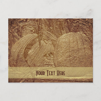 Carte postale personnalisée citrouille Cornstalks