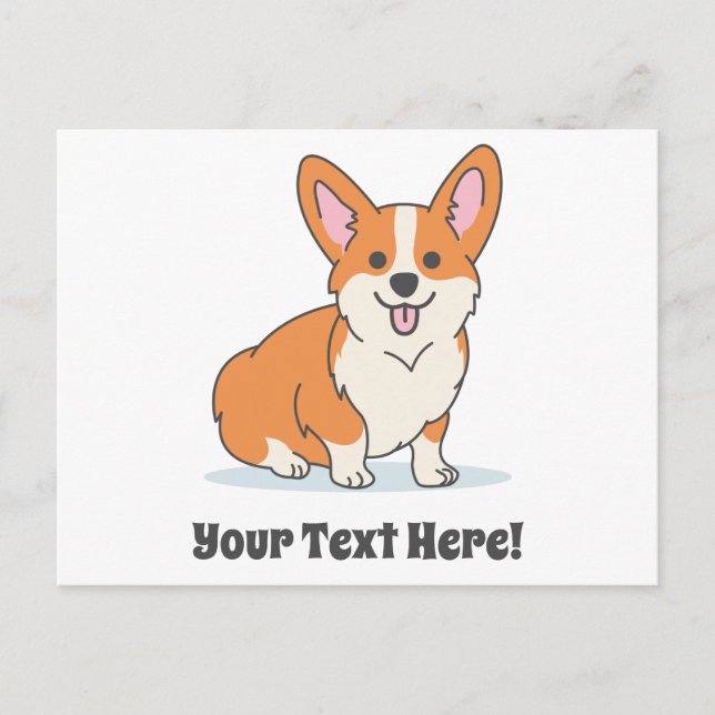Carte postale personnalisée Corgi Corgi Puppy (Devant)