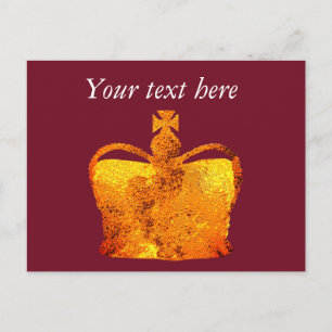 Carte postale personnalisée Couronne