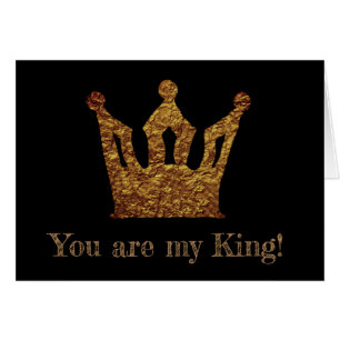 Carte postale personnalisée Couronne or