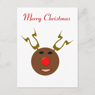Carte postale personnalisée Cyber Christmas Reinde