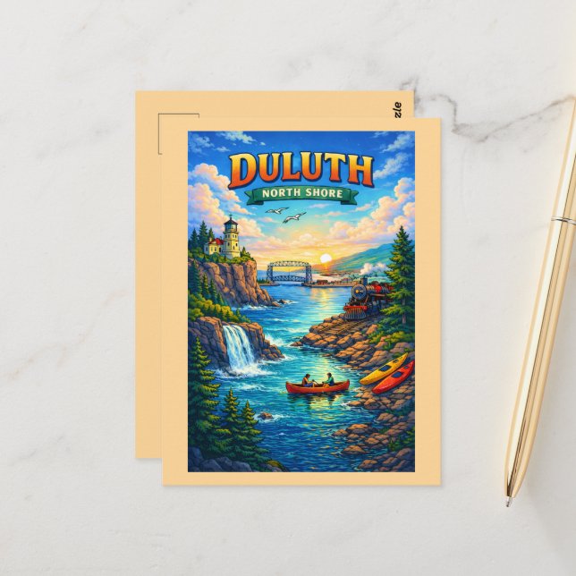Carte postale personnalisée de Duluth North Shore  (Devant/Arrière en situation)
