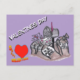 Carte postale personnalisée de la Saint-Valentin,
