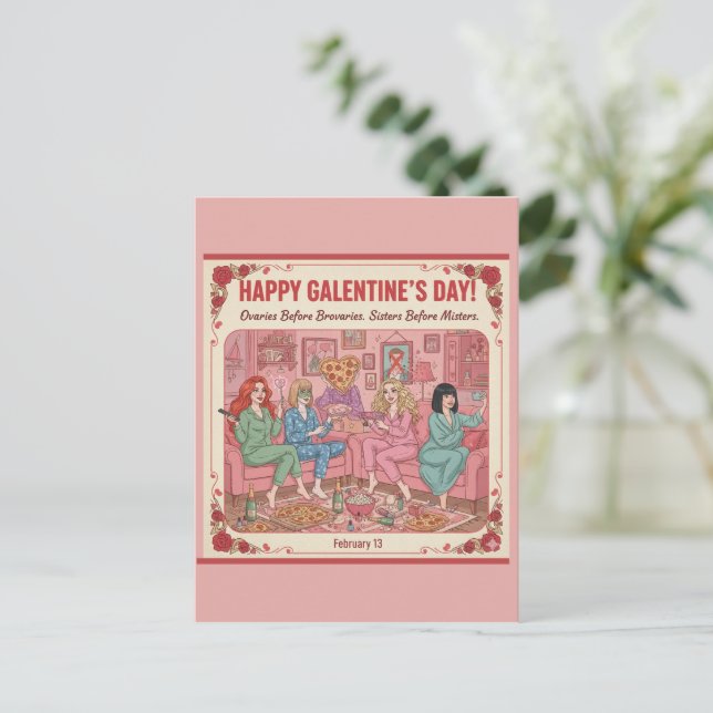 Carte postale personnalisée de la Saint-Valentin e (Debout devant)