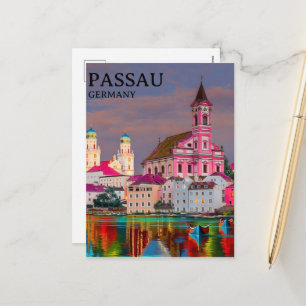Carte postale personnalisée de Passau, carte d'ALL