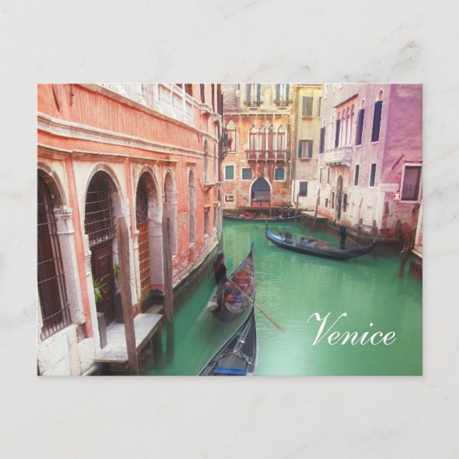 Carte postale personnalisée du canal de Venise (Devant)