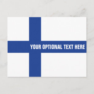 Carte postale personnalisée du drapeau finlandais