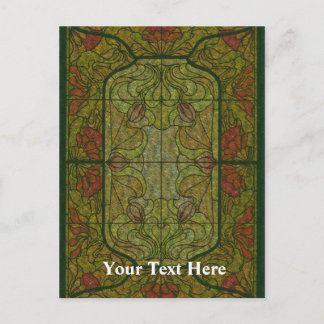 Carte postale personnalisée en verre floral