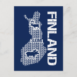 Carte postale personnalisée FINLANDE MAP
