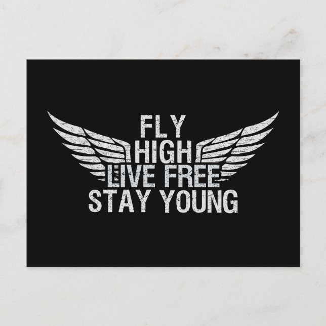 Carte postale personnalisée FLY HIGH (Devant)