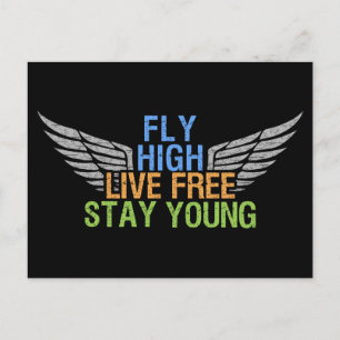 Carte postale personnalisée FLY HIGH