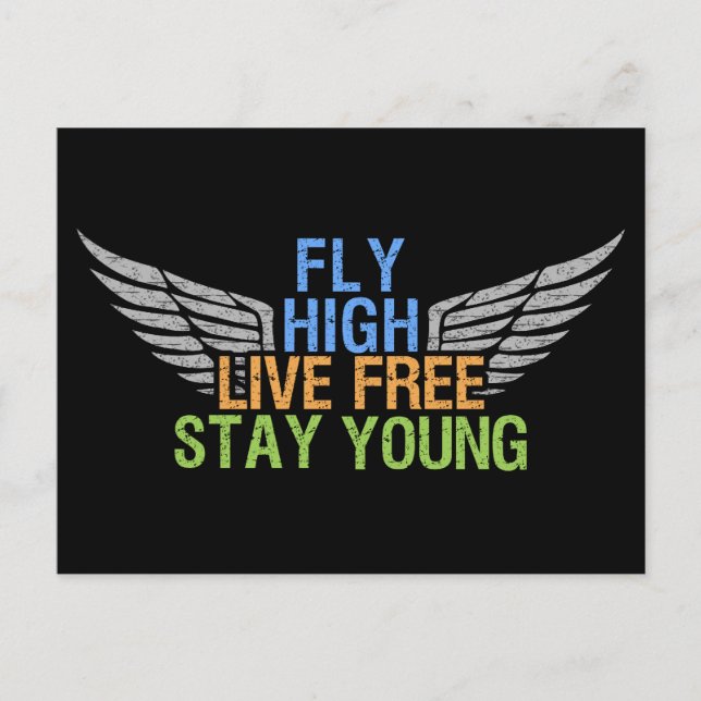 Carte postale personnalisée FLY HIGH (Devant)