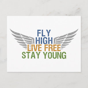 Carte postale personnalisée FLY HIGH - choisissez 