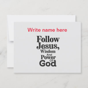 Carte postale personnalisée Follow Jesus