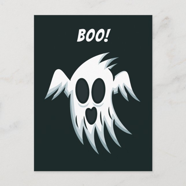 Carte postale personnalisée Halloween Ghost (Devant)