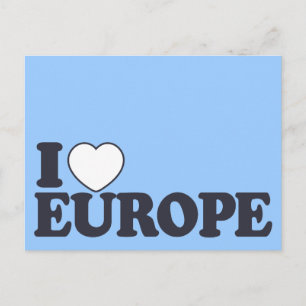 Carte postale personnalisée I LOVE EUROPE